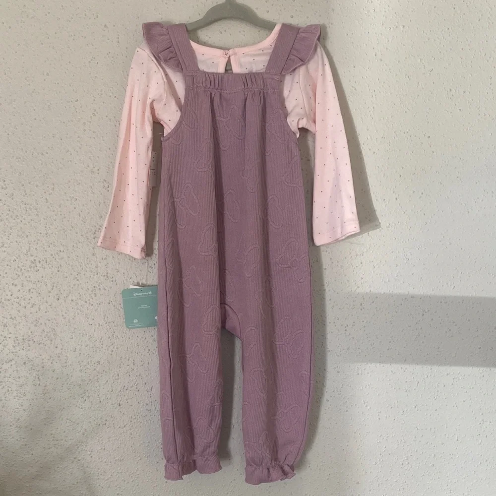 Disney Baby Minnie Mouse 2pc Outfit 18M NWT Pink Ruffle Set - Picture 8 of 14